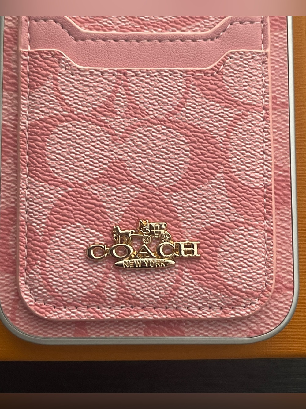 iPhone 17 pro max Coach Card Pocket Phone Case with Gold Logo. Box included - Picture 5 of 9